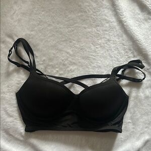 PINK Victoria's Secret Black Criss-Cross Bra